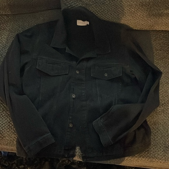 Black Topman Jean Jacket Like New!! - Picture 1 of 2